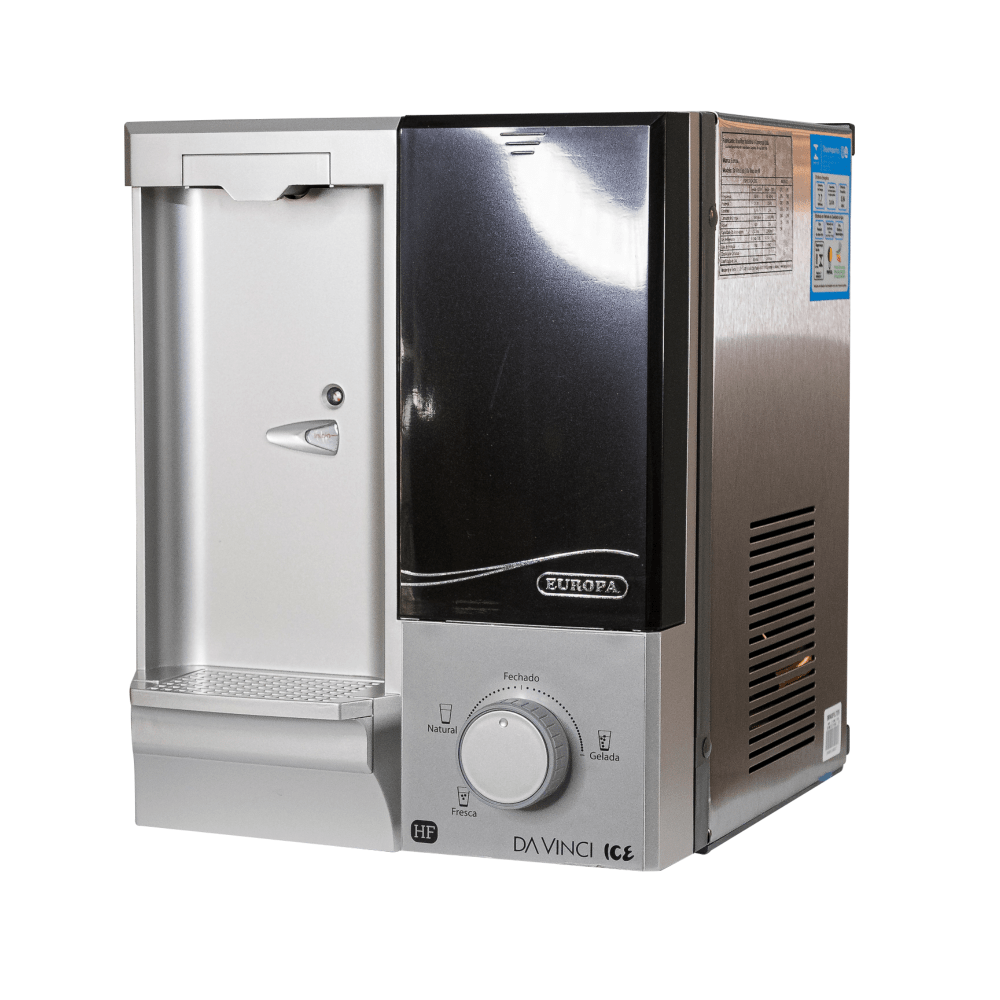 Purificador Europa Refrigerado com compressor Da Vinci Ice HF Inox